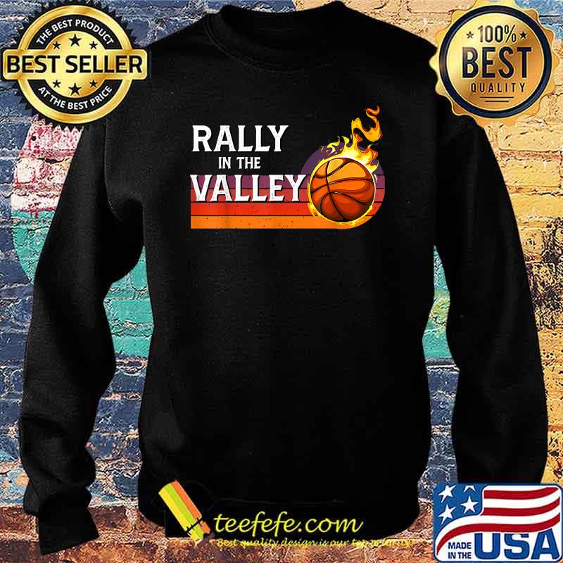 Rally In The Valley Phoenix Flaming Basketball Retro Sunset T-Shirt Sweater Rally In The Valley Phoenix Flaming Basketball Retro Sunset T-Shirt Sweater