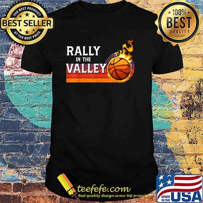 Rally In The Valley Phoenix Flaming Basketball Retro Sunset T-Shirt