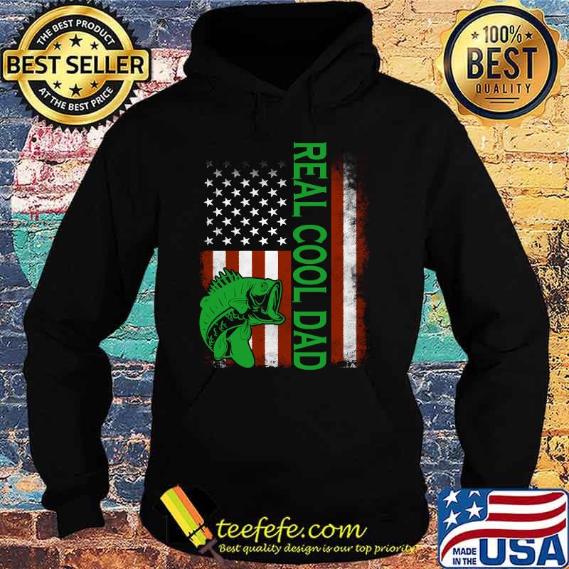 Reel Cool Dad Fishing American Flag Father's Day T-Shirt Hoodie Reel Cool Dad Fishing American Flag Father's Day T-Shirt Hoodie