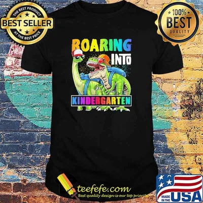 Roaring Into Kindergarten Dinosaur Shirt