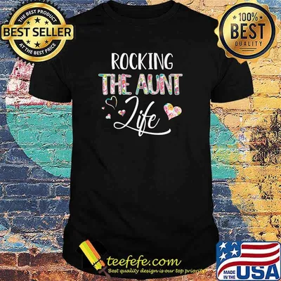 Rocking the Aunt Life Flower Floral Premium T-Shirt
