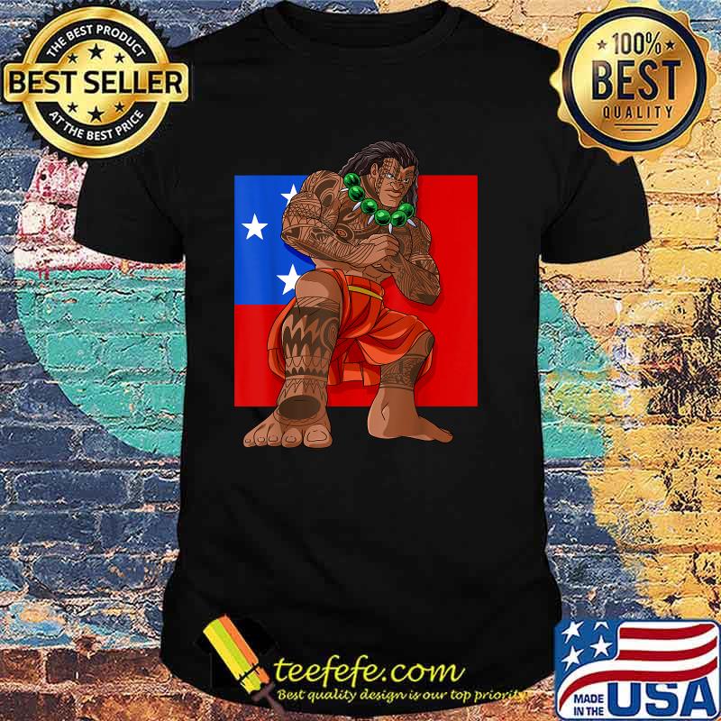 Samoan Pride Polynesian Haka Dance Samoa Flag T-Shirt