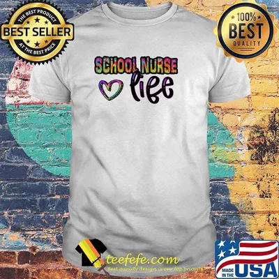 School Nurse Life Heart Watercolor Shirt