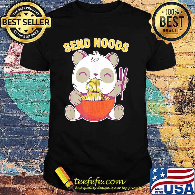Send noods panda eat noodle shirt