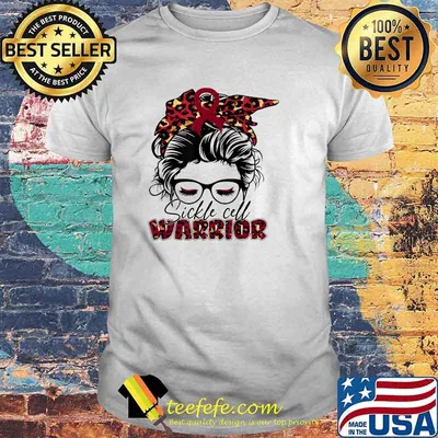 Sickle cell burgundy bandana warrior T-Shirt