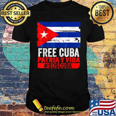 SOS Cuba Cuba Flagn Free Cuba Libre 2021 T-Shirt