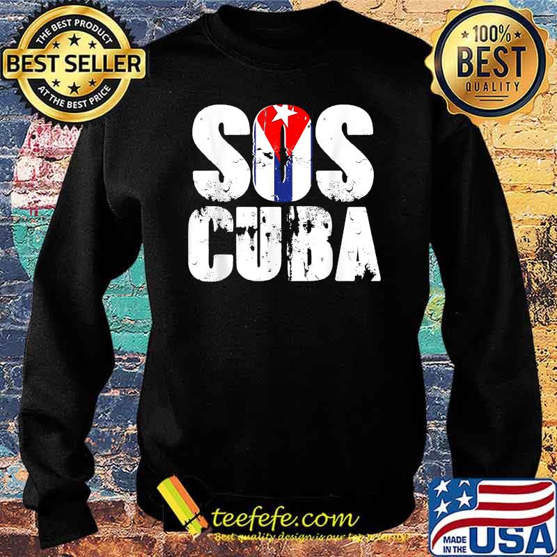 SOS Cuba Cuban Flag Libre T-Shirt Sweater SOS Cuba Cuban Flag Libre T-Shirt Sweater