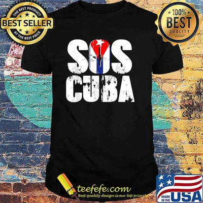 SOS Cuba Cuban Flag Libre T-Shirt