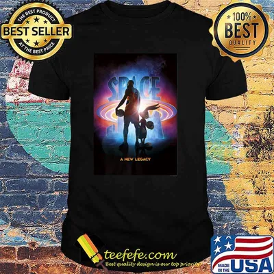 Space Jam A New Legacy Lebron & Bugs Poster Silhouette T-Shirt