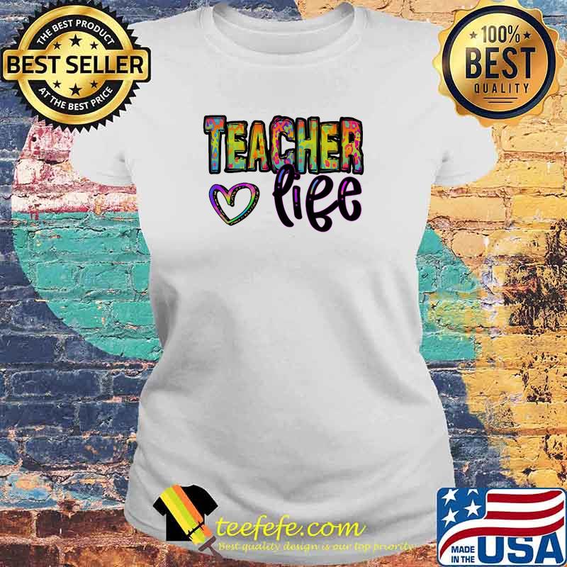 Teacher Life Heart Watercolor Shirt Laides tee Teacher Life Heart Watercolor Shirt Laides tee