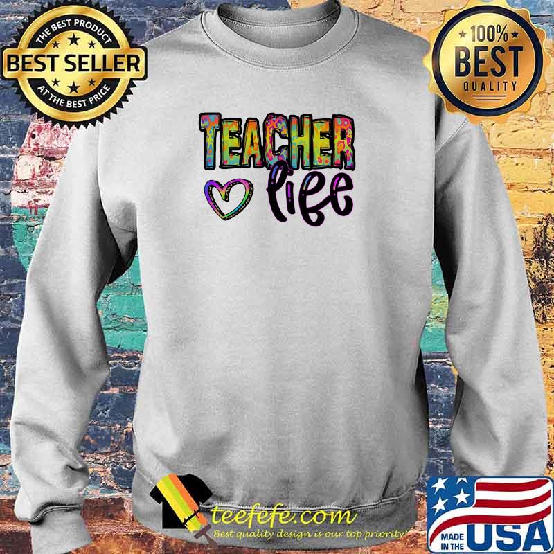 Teacher Life Heart Watercolor Shirt Sweater Teacher Life Heart Watercolor Shirt Sweater