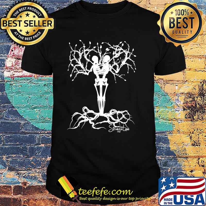 Teamstrange Strange Love Skeleton Tree Rocking Design T-Shirt