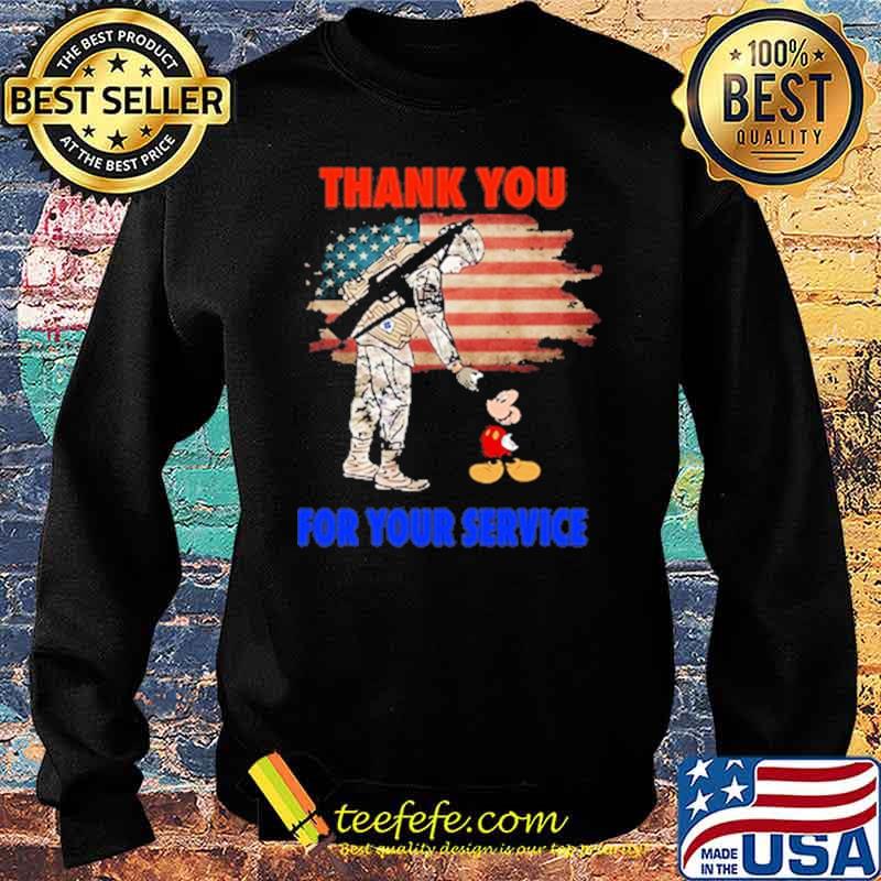 Thank you for your service veteran and mickey american flag s Sweater Thank you for your service veteran and mickey american flag s Sweater