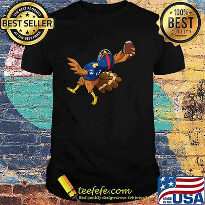 Thanksgiving Turkey Jr. Wide Receiver Catching Football T-Shirt