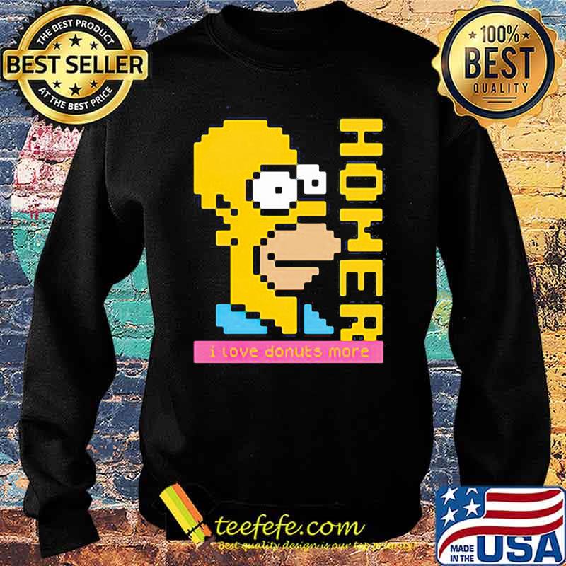 The Simpson Homer Love Donuts Pixel Shirt Sweater The Simpson Homer Love Donuts Pixel Shirt Sweater