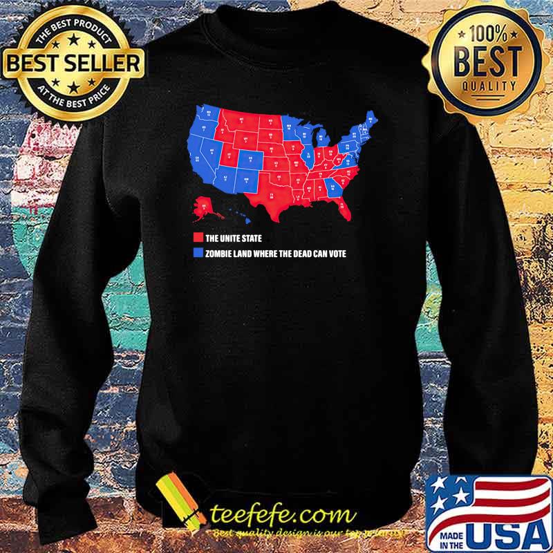 The unite states of america zombieland where the dead can vote maps s Sweater The unite states of america zombieland where the dead can vote maps s Sweater