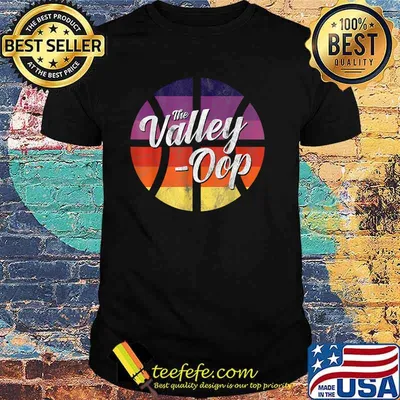 The Valley Oop Phoenix Basketball Retro Sunset Basketball T-Shirt