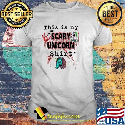 This Is My Scary Unicorn And Blood Stains Scary Unicorn T-Shirt