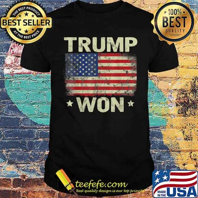 Trump Won T Shirt 4th of July American Flag T-Shirt