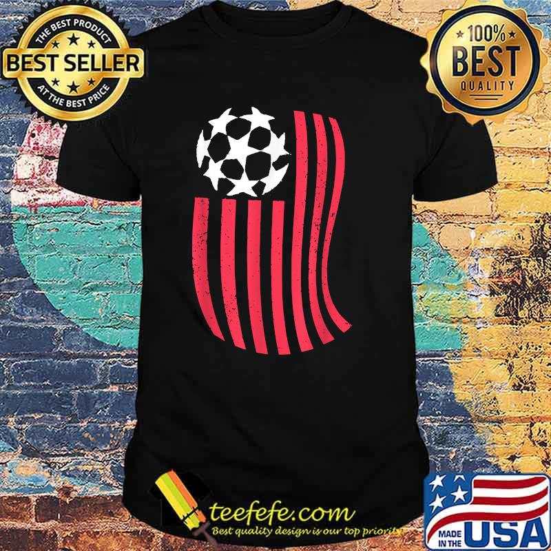 USA Flag with Soccer ball T-Shirt