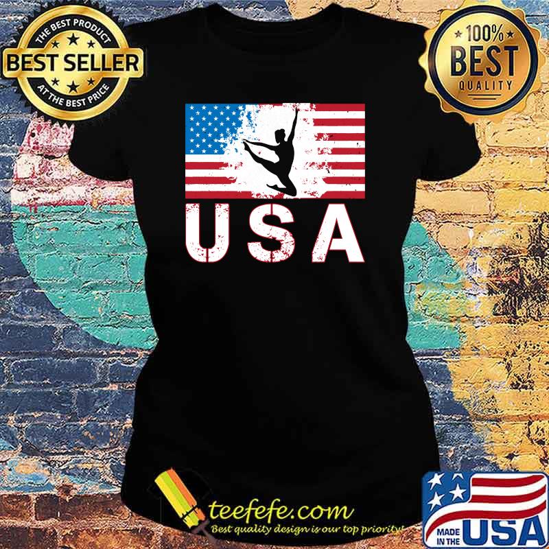USA Gymnastics American flag T-Shirt Ladies tee USA Gymnastics American flag T-Shirt Ladies tee