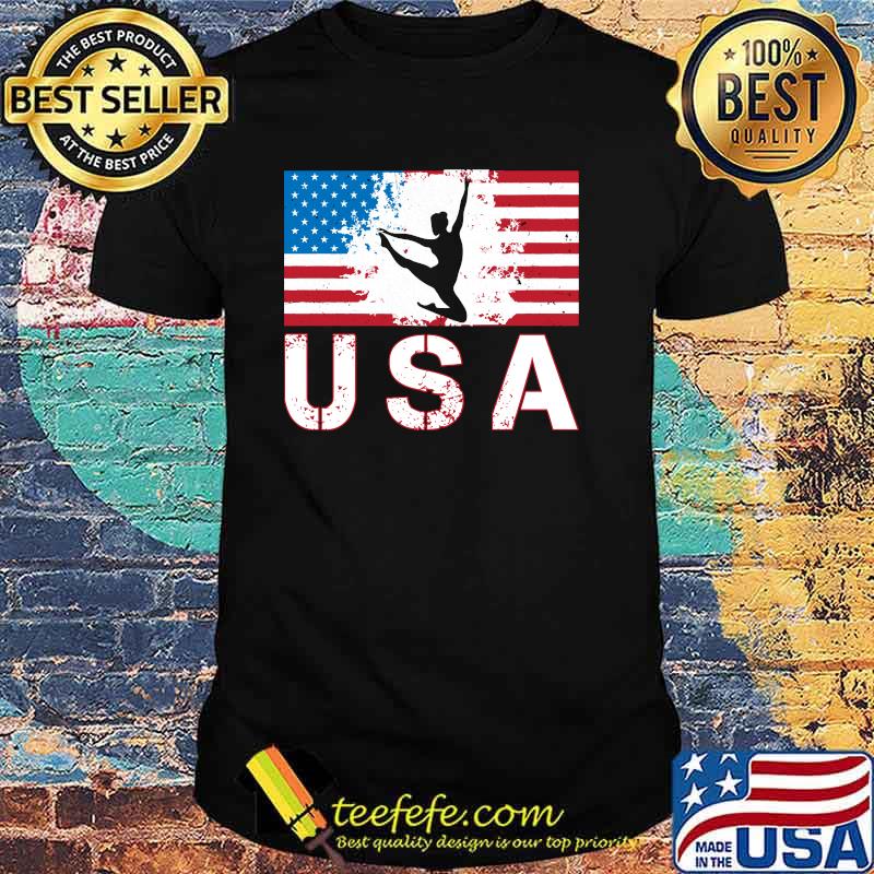 USA Gymnastics American flag T-Shirt
