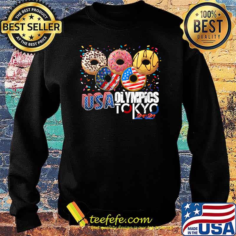 USA Olympics Tokyo 2021 Donuts In The Shape Of The Olympic Symbol T-Shirt Sweater USA Olympics Tokyo 2021 Donuts In The Shape Of The Olympic Symbol T-Shirt Sweater