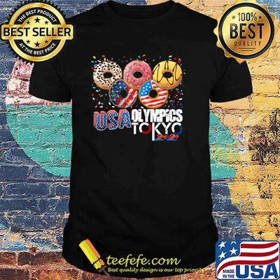 USA Olympics Tokyo 2021 Donuts In The Shape Of The Olympic Symbol T-Shirt
