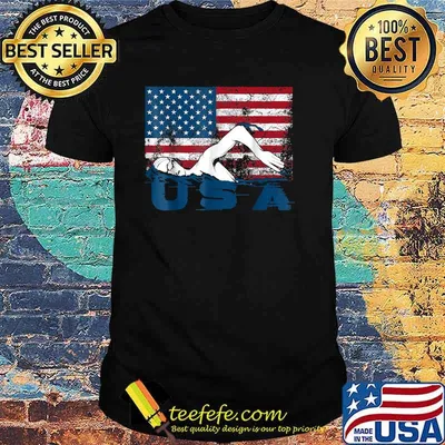 USA Swimming Team Sport 2021 US Swim Aquatic Sport Athlete Flag T-Shirt