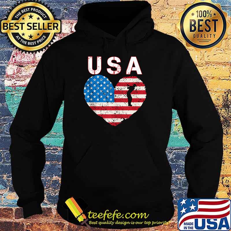 USA team American flag heart US golfer T-Shirt Hoodie USA team American flag heart US golfer T-Shirt Hoodie