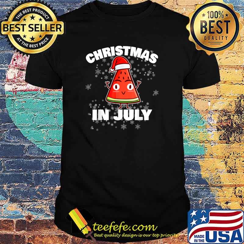 Watermelon Christmas In July Christmas Tree Summer Christmas Shirt