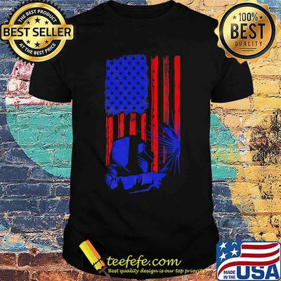 Welder American Flag Welding Usa Patriotic T-Shirt