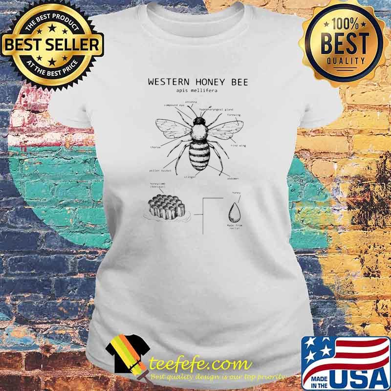 Western Honey Bee Apis Mellifera Shirt Laides tee Western Honey Bee Apis Mellifera Shirt Laides tee