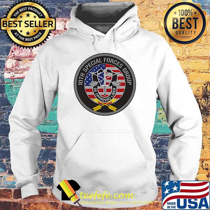 10th Special Forces Group American Flag T-Shirt Hoodie 10th Special Forces Group American Flag T-Shirt Hoodie