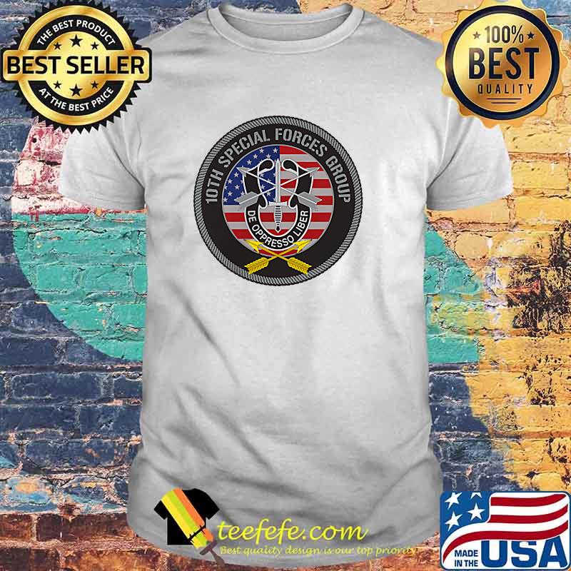 10th Special Forces Group American Flag T-Shirt