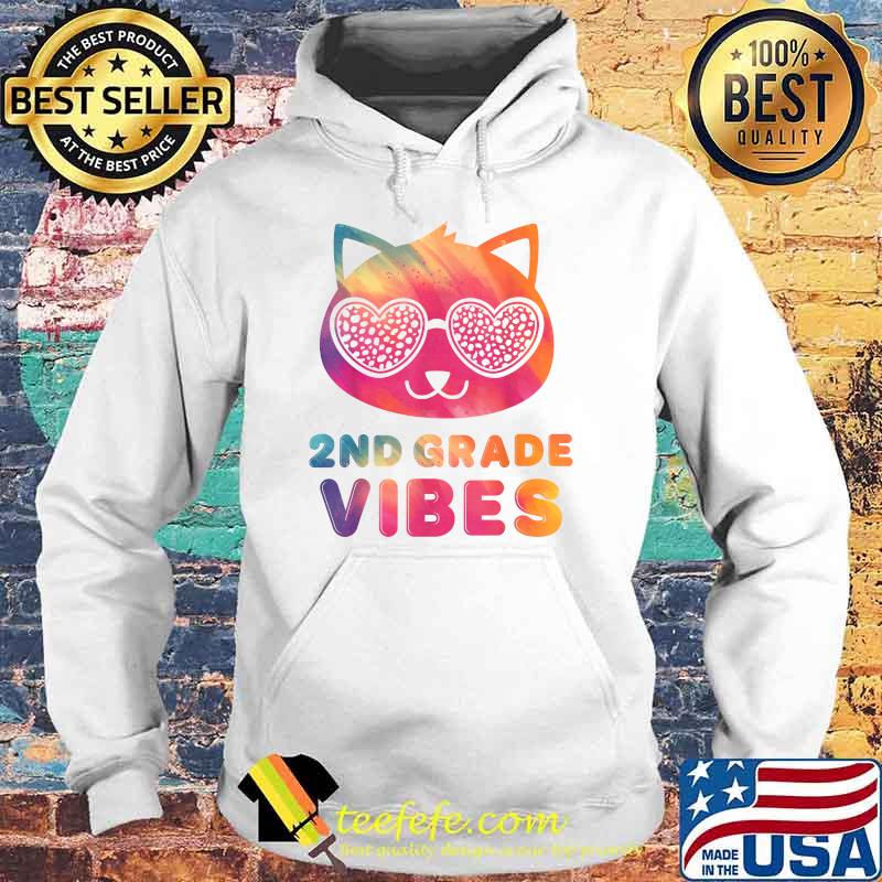 2nd Grade Vibes Colorful Cat Kitty Girl Leopard Eyes T-Shirt Hoodie 2nd Grade Vibes Colorful Cat Kitty Girl Leopard Eyes T-Shirt Hoodie