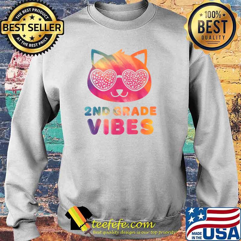 2nd Grade Vibes Colorful Cat Kitty Girl Leopard Eyes T-Shirt Sweater 2nd Grade Vibes Colorful Cat Kitty Girl Leopard Eyes T-Shirt Sweater