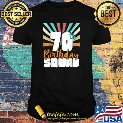 70th Birthday Squad Vintage T-Shirt