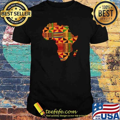 Africa Map Kente Cloth African T-Shirt