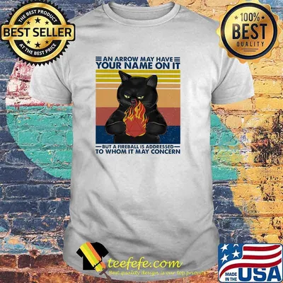 An arrow may have your name on it but a fireball is addressed to whom it may concern cat vintage shirt