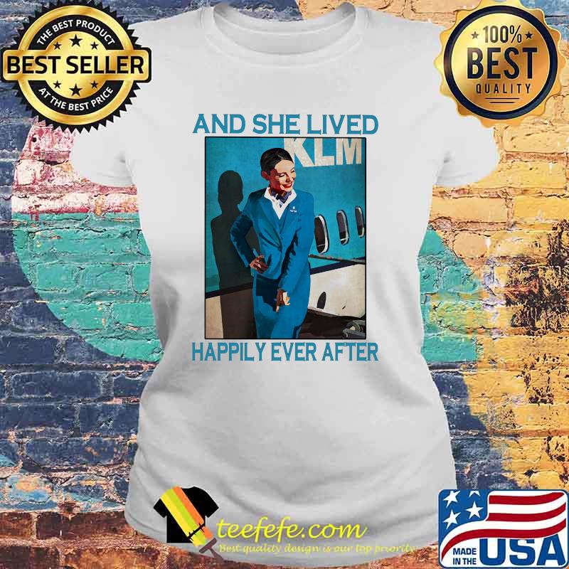 And she lived happily ever after flight attendant s Laides tee And she lived happily ever after flight attendant s Laides tee