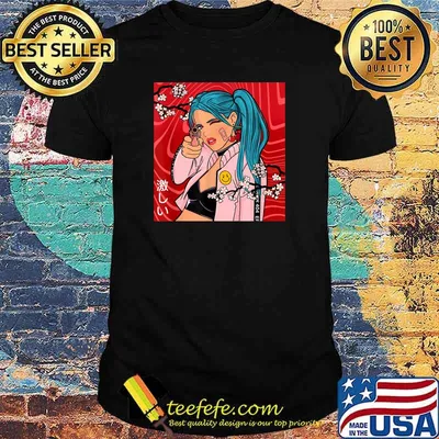 Anime Girl Japanese Aesthetic Anime Otaku Classy Kawaii T-Shirt