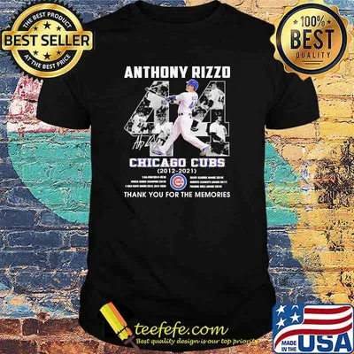 Anthony rizzo chicago cubs 2012 2021 thank you for the memories signature shirt