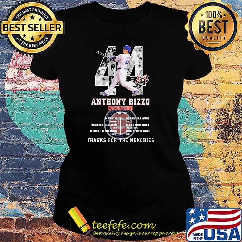 Anthony rizzo chicago cubs thanks for the memories signature Ladies tee Anthony rizzo chicago cubs thanks for the memories signature Ladies tee
