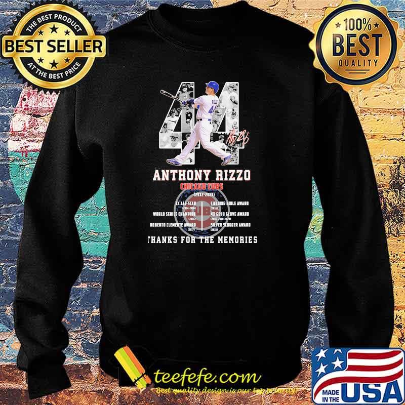 Anthony rizzo chicago cubs thanks for the memories signature Sweater Anthony rizzo chicago cubs thanks for the memories signature Sweater
