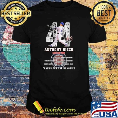 Anthony rizzo chicago cubs thanks for the memories signature shirt
