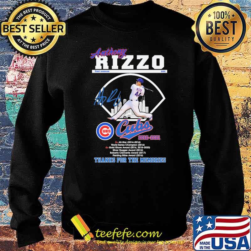 Anthony Rizzo Cubs 2012 2021 Thank You For The Memories Shirt Sweater Anthony Rizzo Cubs 2012 2021 Thank You For The Memories Shirt Sweater
