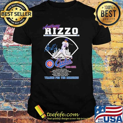Anthony Rizzo Cubs 2012 2021 Thank You For The Memories Shirt