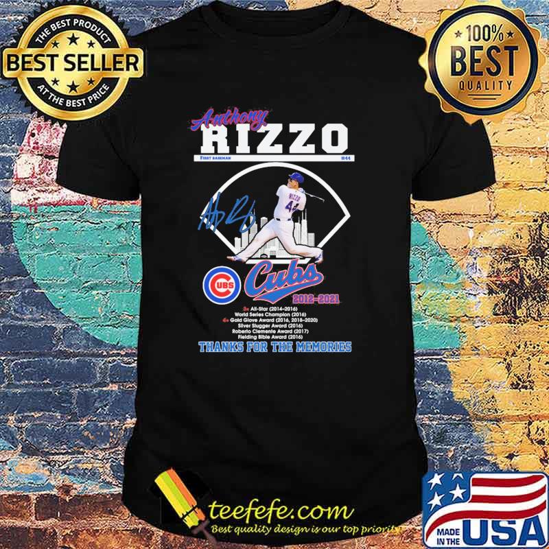Anthony Rizzo Cubs 2012 2021 Thank You For The Memories Shirt