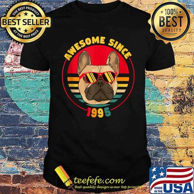Awesome Since 1995 pitbull vintage t-shirt